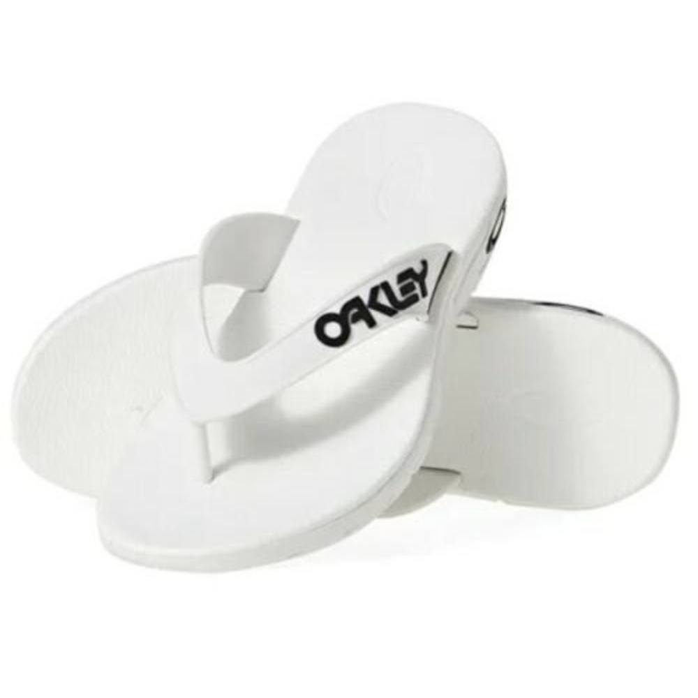 Oakley Men's B1B Flip Flop Sandals ~ Size 11 ~ White ~ Free Shipping From USA